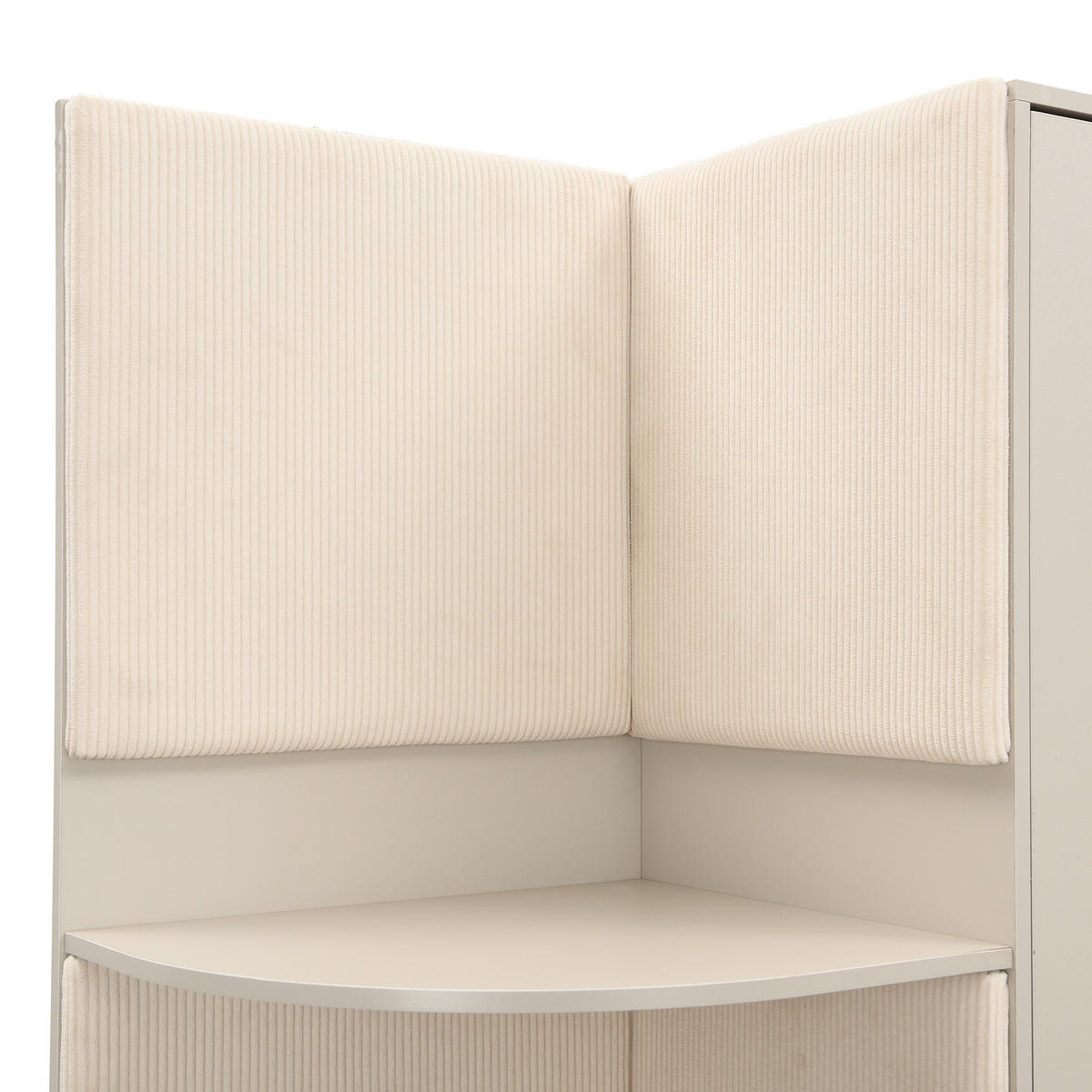 GARDEROBEN-SET in Beige und Grau mit gepolsterten Paneelen Schuhschrank für Diele und Flur, B110/T38/H186 cm - Beige/Schwarz, Holzwerkstoff/Metall (110/186/38cm) - STILVORA