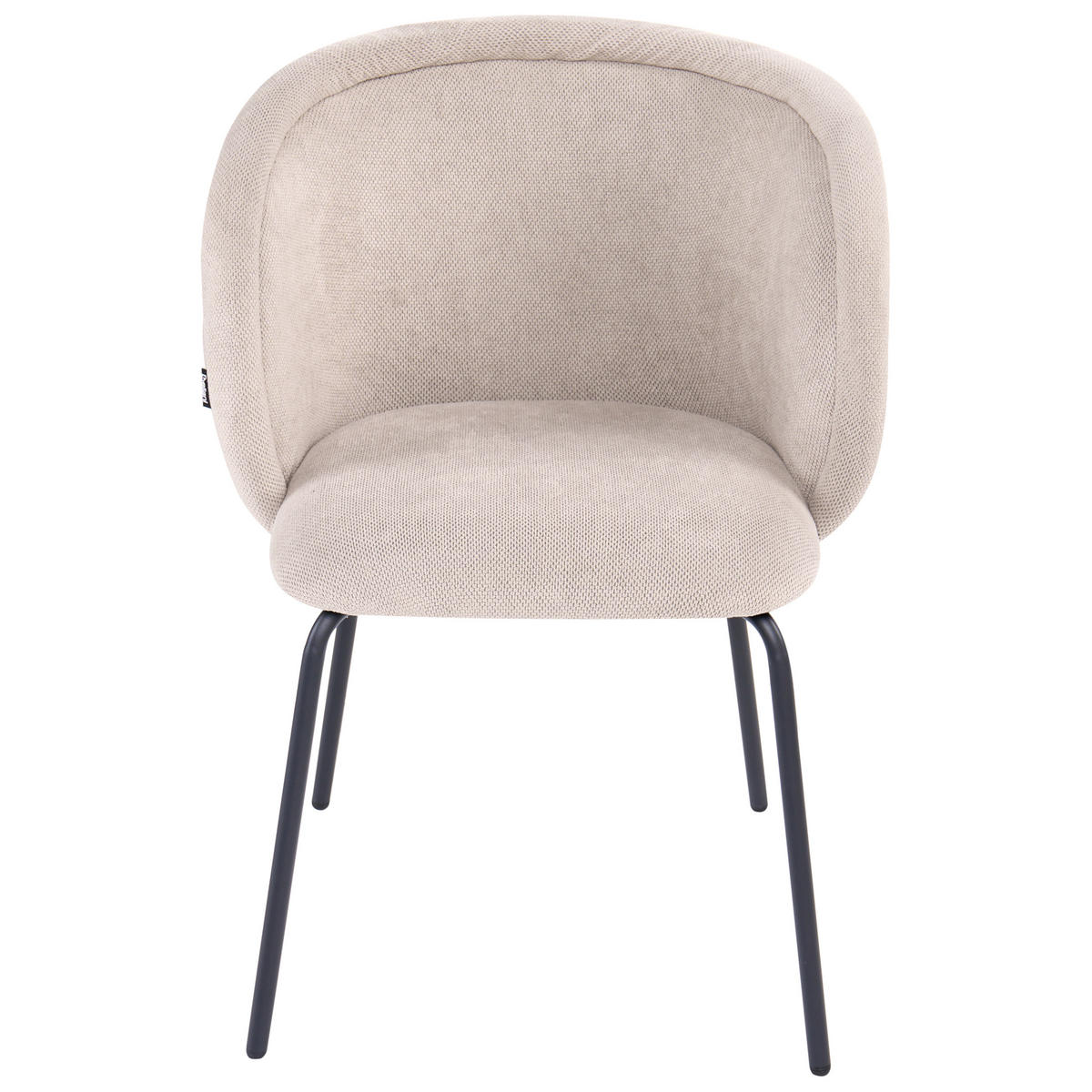 ESSZIMMERSTUHL 2er Set Stoff Taupe Sarasota - Taupe, Textil/Metall (60/79/60cm) - Beliani