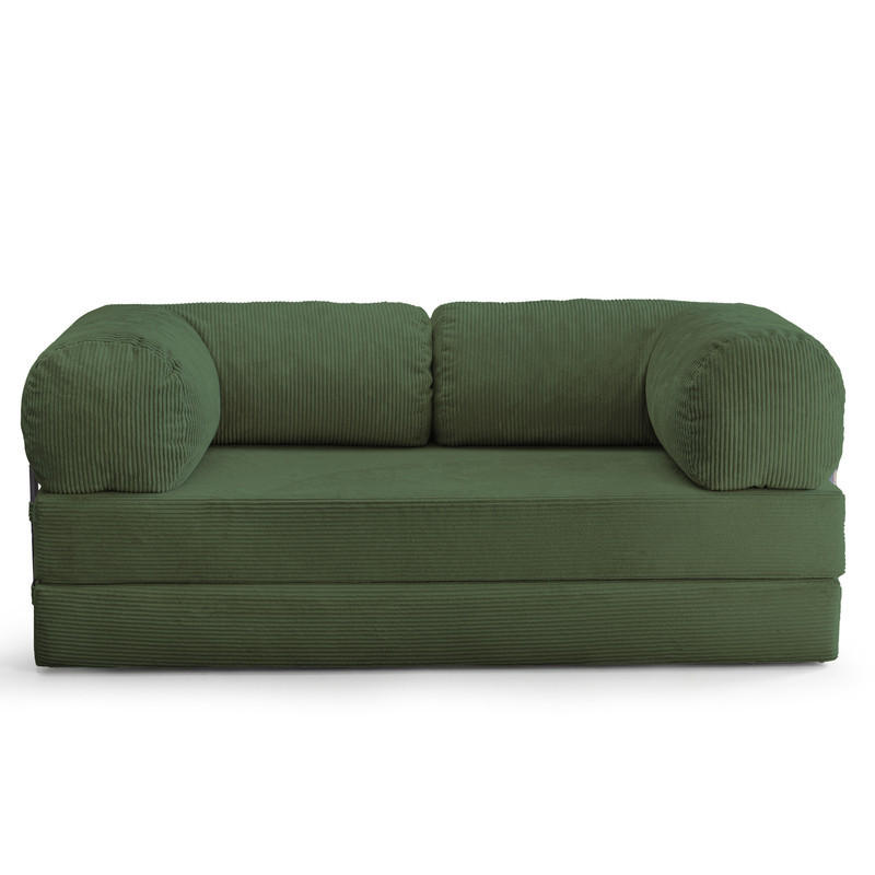 SCHLAFSOFA MUNO Veloursstoff in Grün - Grün, Kunststoff/Textil (200/86/100cm) - Idohome
