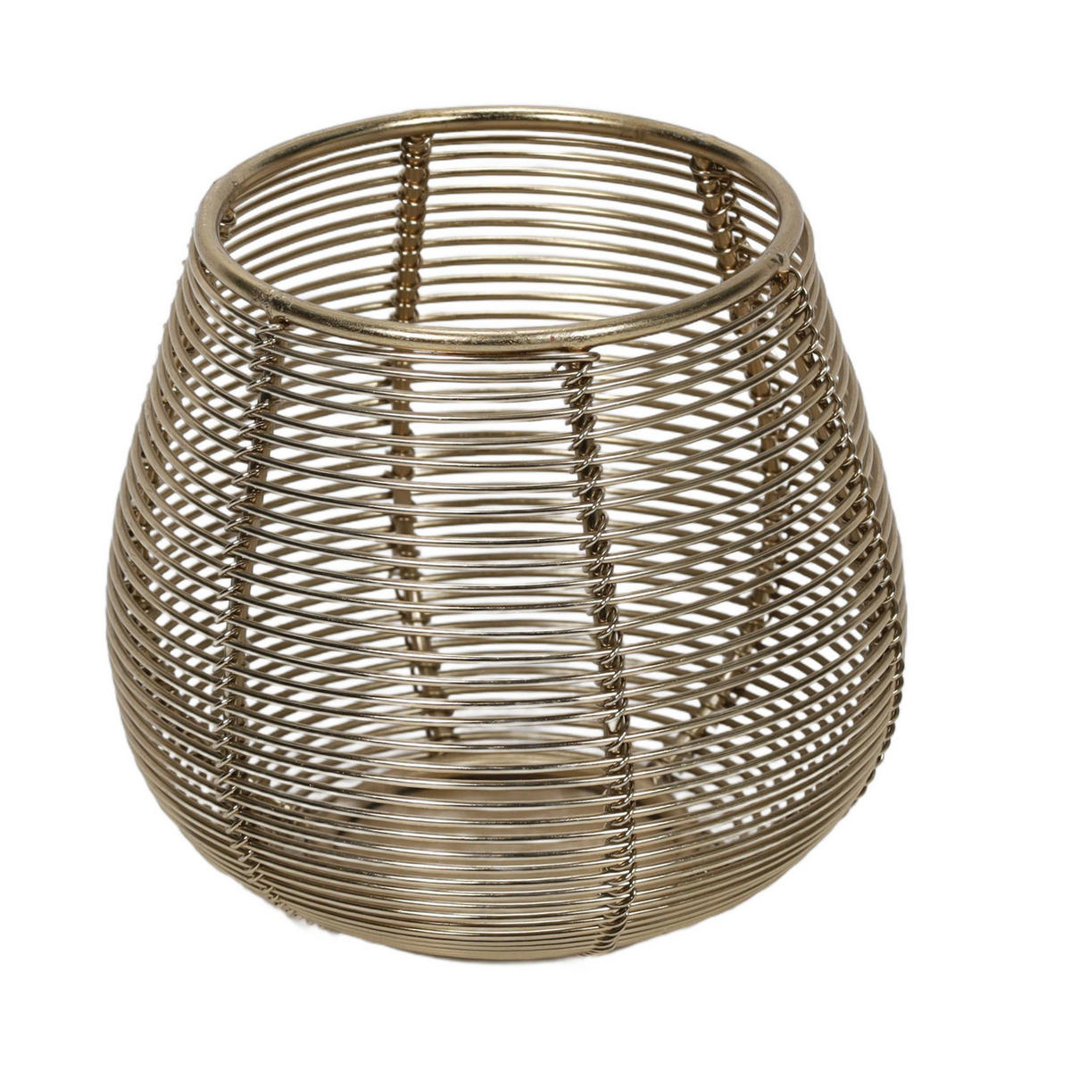 TEELICHTHALTER aus Metall 10/10/10 cm - Goldfarben, Metall (10/10/10cm) - Home Styling Collection