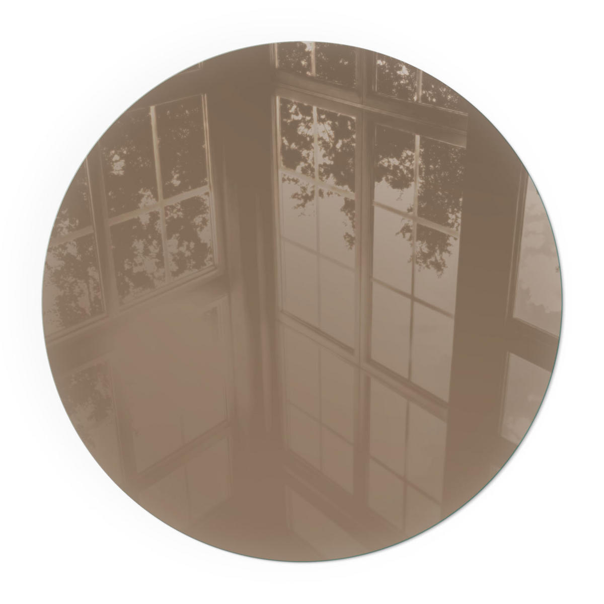 GLASPLATTE für Kamin Ø 90 cm - Braun, Glas (90/90/0.4cm) - TULUP