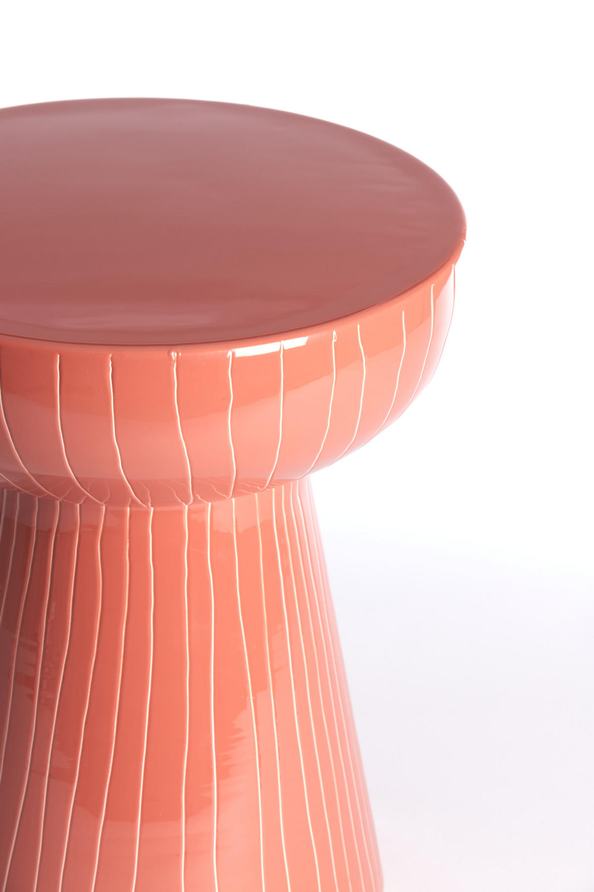 BEISTELLTISCH Nunoa Rot Ø35/41 cm - Rot, Metall (35/35/41cm) - Light & Living