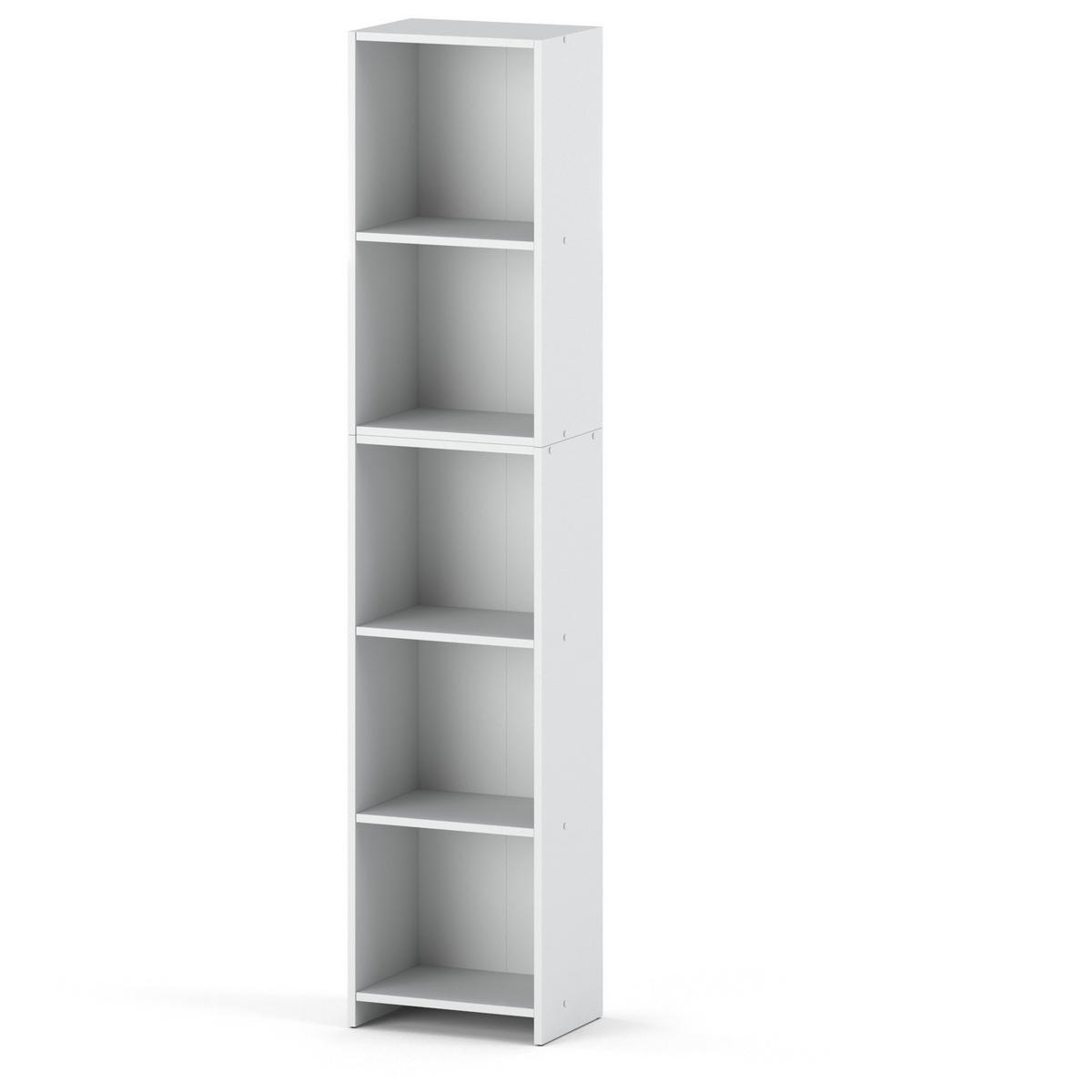 BÜCHERREGAL - weiß - Weiß, Holz (40/189.4/30.4cm) - Stiv Meble