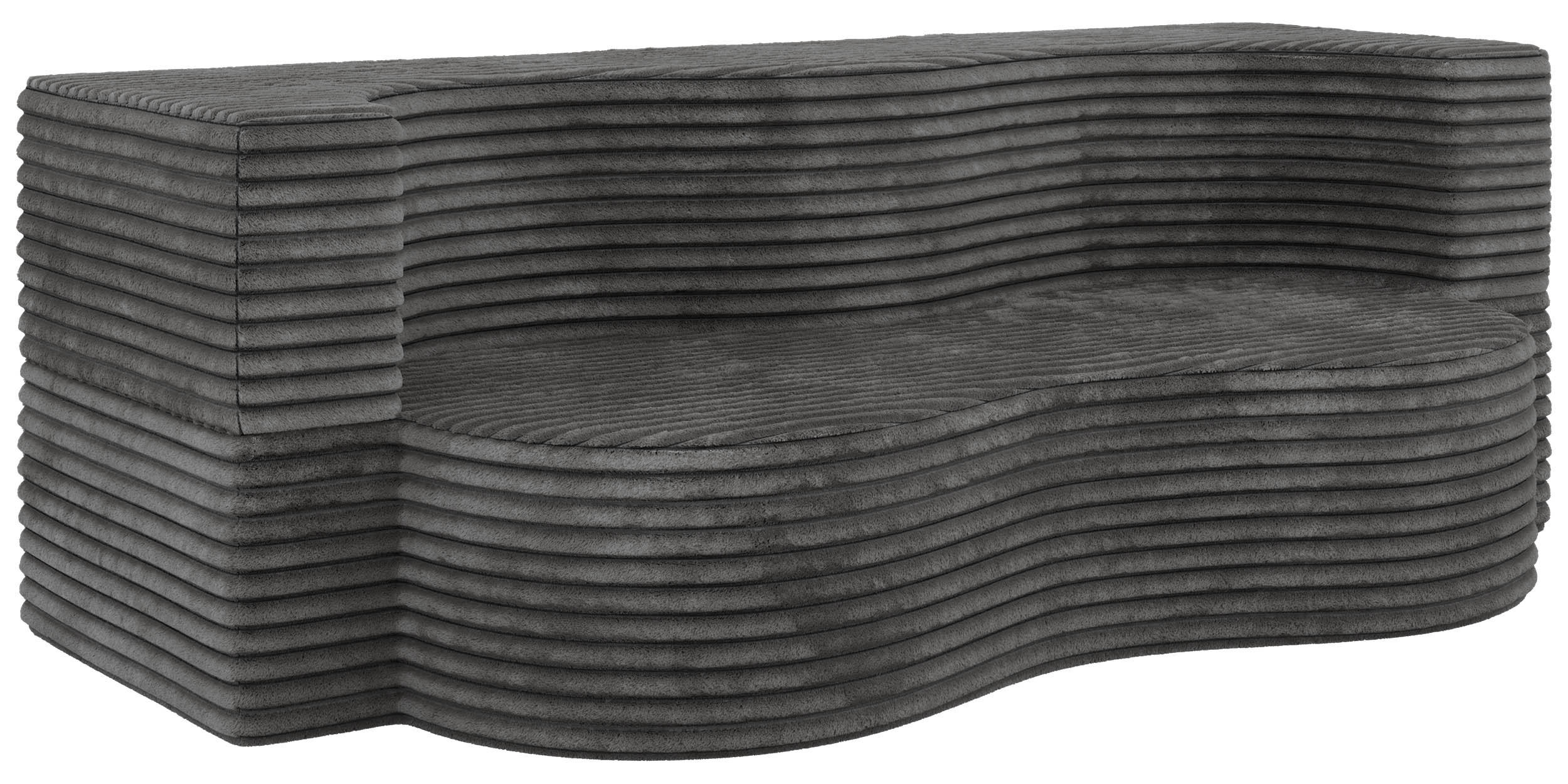 DVOUMÍSTNÁ POHOVKA SANOA - Šedá Manšestr - šedá, textil (200/68/100cm) - MKS