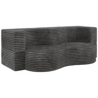 DVOJMIESTNA POHOVKA SANOA 2 - Sivá Manšester - sivá, textil (200/68/100cm) - MKS