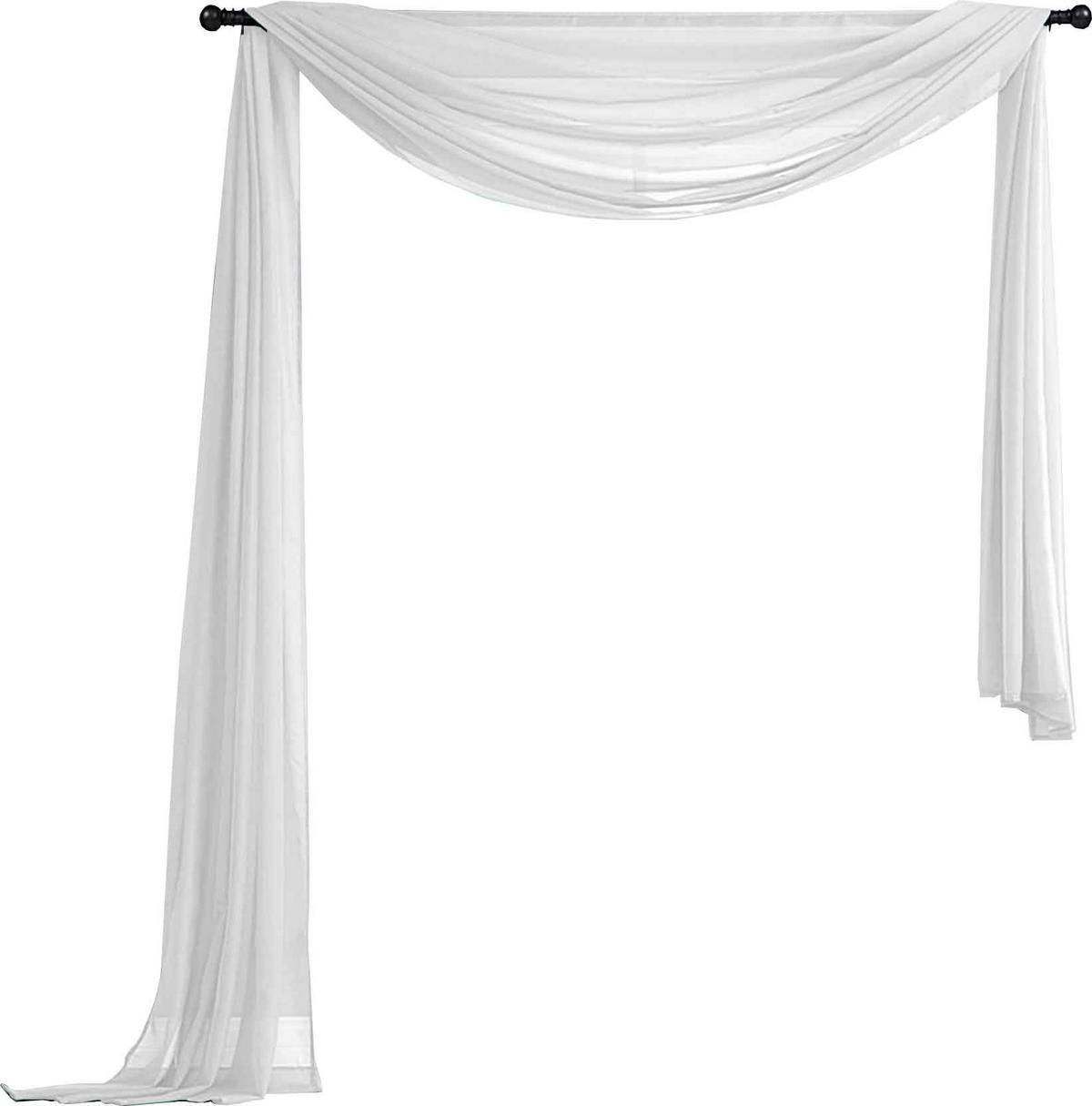 QUERBEHANG 1ER SET HxB 140x600 Weiß - Weiß, Textil (140/600cm) - Gardinenbox