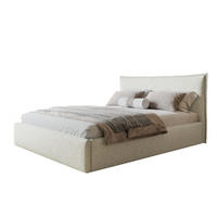BETT 90x200 - Polsterbett mit Bettkasten und Holzrahmen - Modern Betten - Eleganter Puente-Stoff - Kollektion Rimini - Beige - Beige, Holz/Textil (90/200cm) - Alpi-Möbel