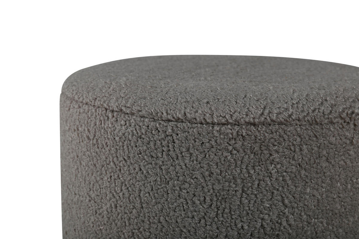 POUF schwarz braun - Graubraun, Holzwerkstoff (35/43/35cm) - ebuy24