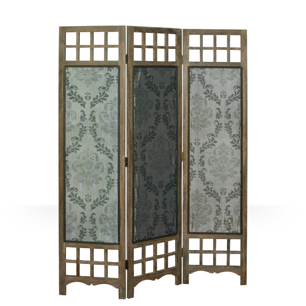 Thumbnail - Homestyle4u Paravent, Braun, Holz, 120x170x2 cm, Wohnzimmer, Raumteiler & Paravents, Paravents