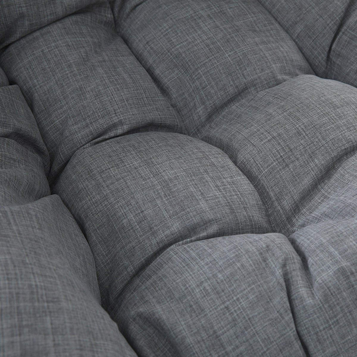 HÄNGESESSEL Mykonos mit stabiler Stahlrahmen, 109 cm, Grau - Grau, Metall (109/192/124cm) - Beautysofa