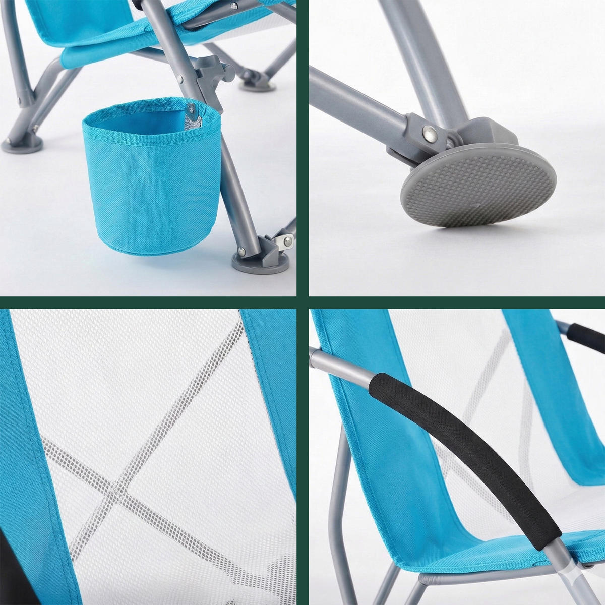 STOLICA - plava, tekstil/metal (55/67/58cm) - Relaxdays