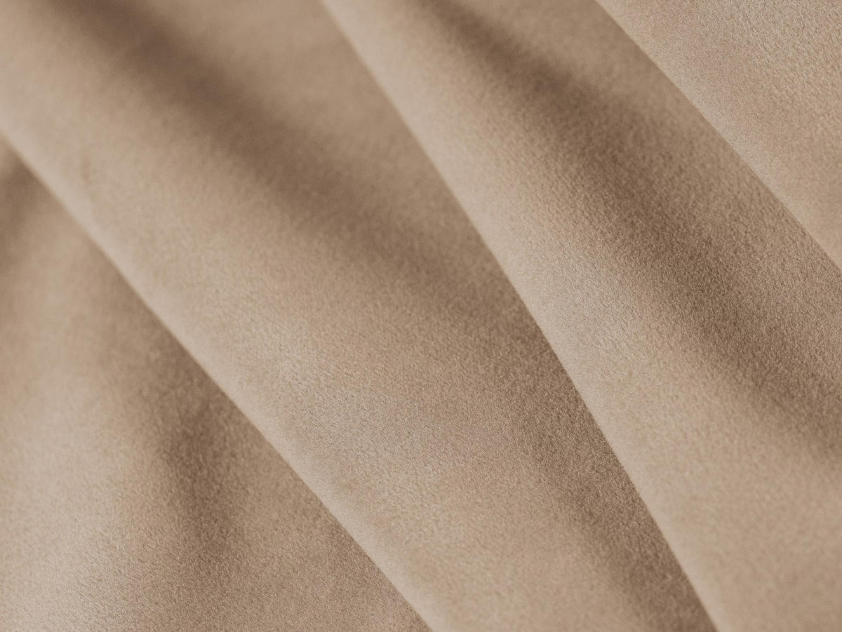 SOFA Torino aus Samt sandfarben 4 Sitzplätze - Sandfarben, Textil (250/83/103cm) - Micadoni