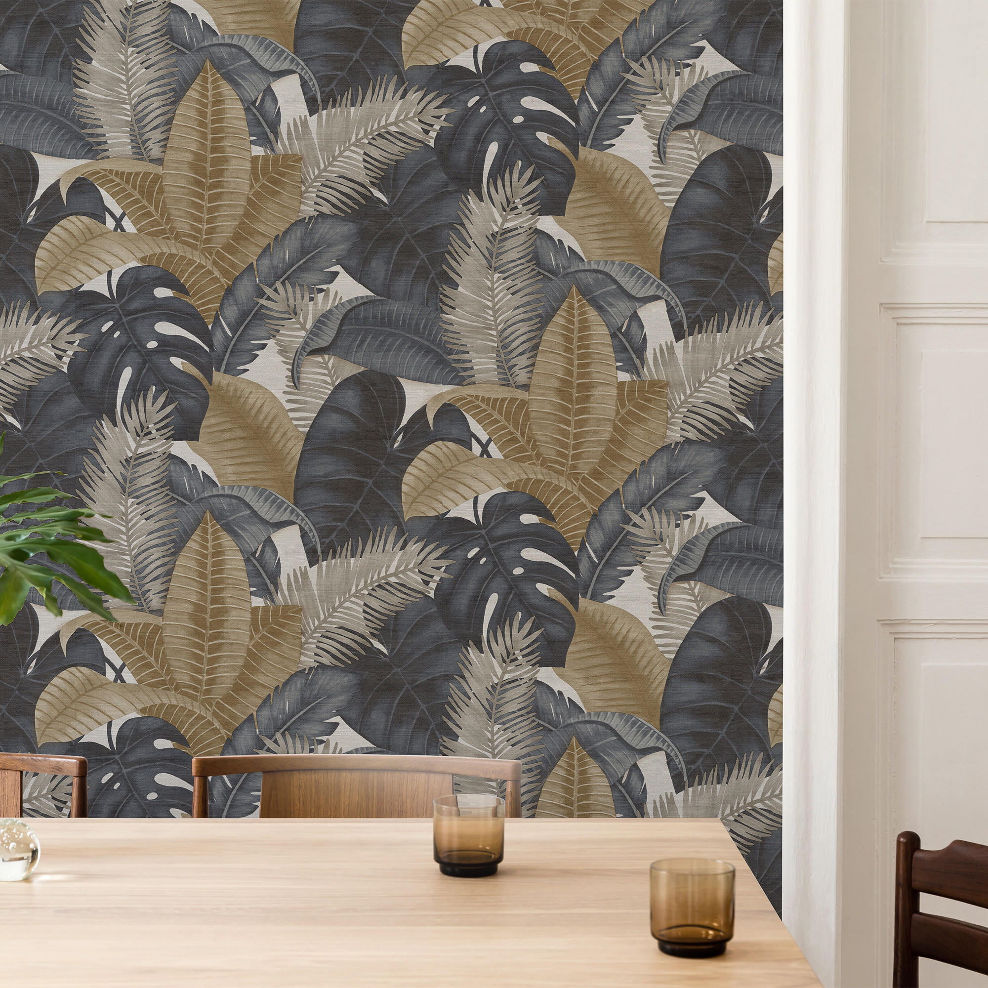 Thumbnail - Sublime Vliestapete, Grau, Taupe, Papier, Kunststoff, Floral, Rechteckig, 53x1000 cm, FSC Mix, Tapeten & Wandverkleidung...