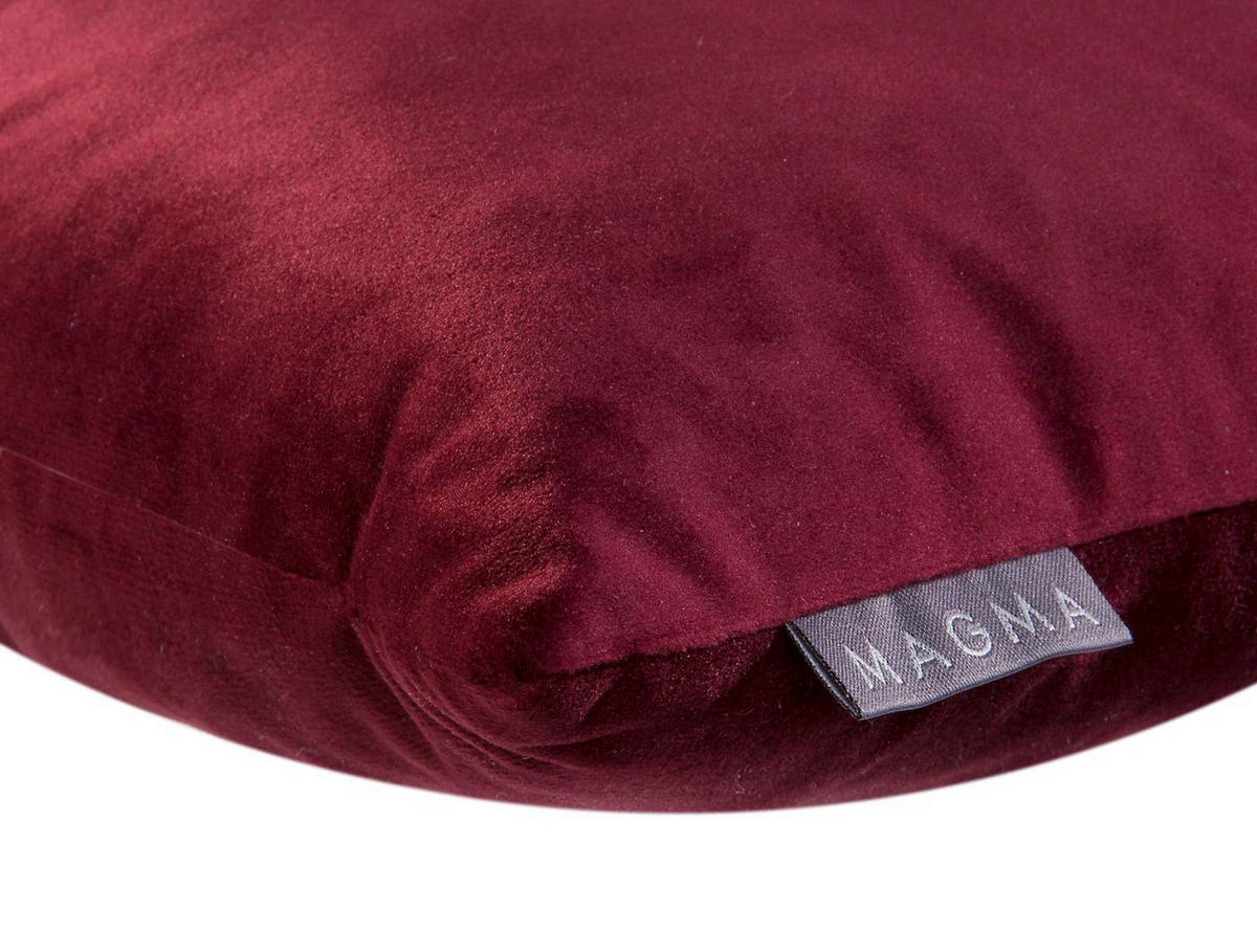 KISSENHÜLLE Samt Uni - Bordeaux, Textil (40/40cm) - Magma Heimtexx