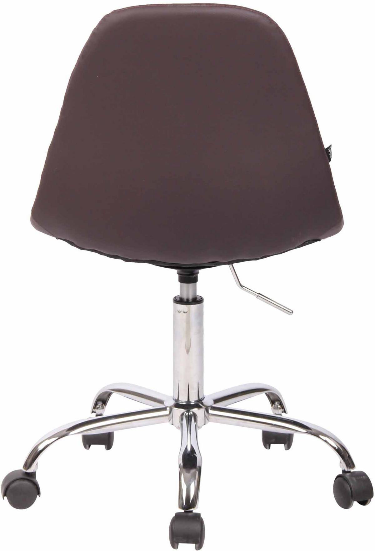 DREHSTUHL Lederlook braun - Chromfarben/Braun, Textil/Metall (47/79/56cm) - CLP