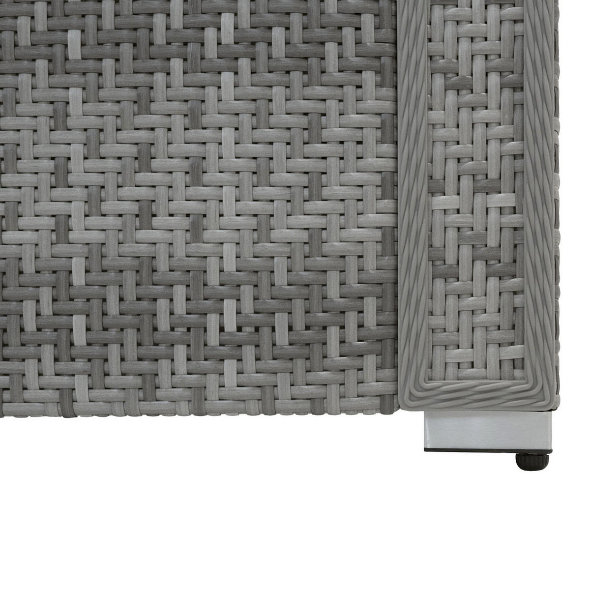 LOUNGEGARNITUR MODULAR Rattan 6-teiliges Grau - Grau, Kunststoff - Jardi