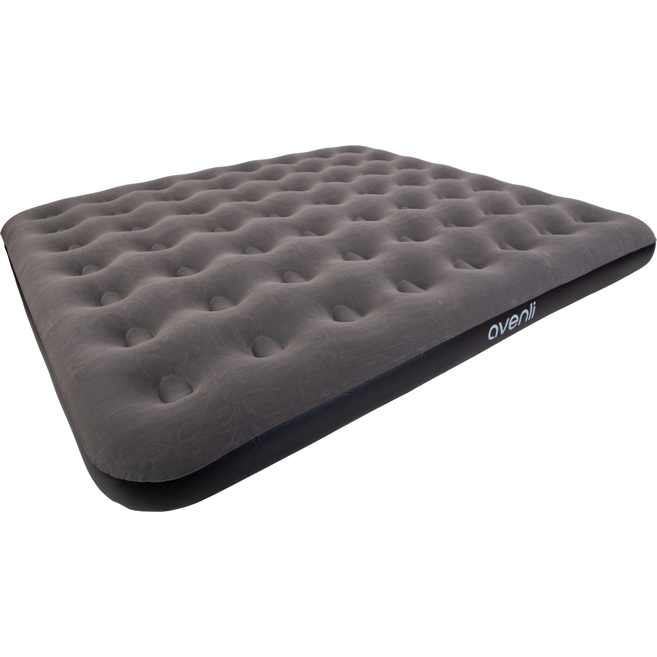 LUFTBETT Luftmatratze Camping CloudCoil grau 203x183x22cm - Grau, Kunststoff (183/203cm) - Avenli