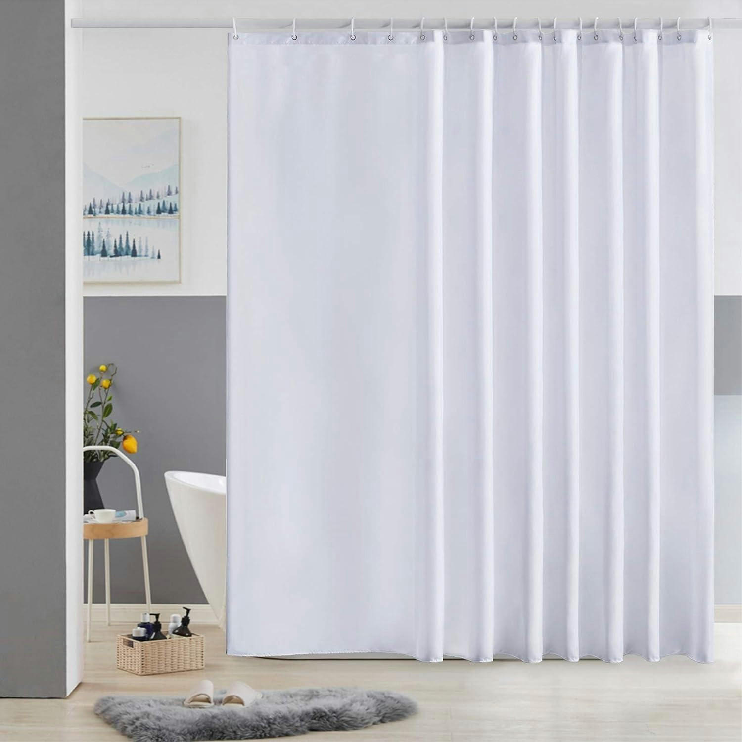 DUSCHVORHANG Weiß 275 x 180 cm - Weiß, Textil (275/180cm)