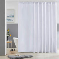 DUSCHVORHANG Weiß 275 x 180 cm - Weiß, Textil (275/180cm)