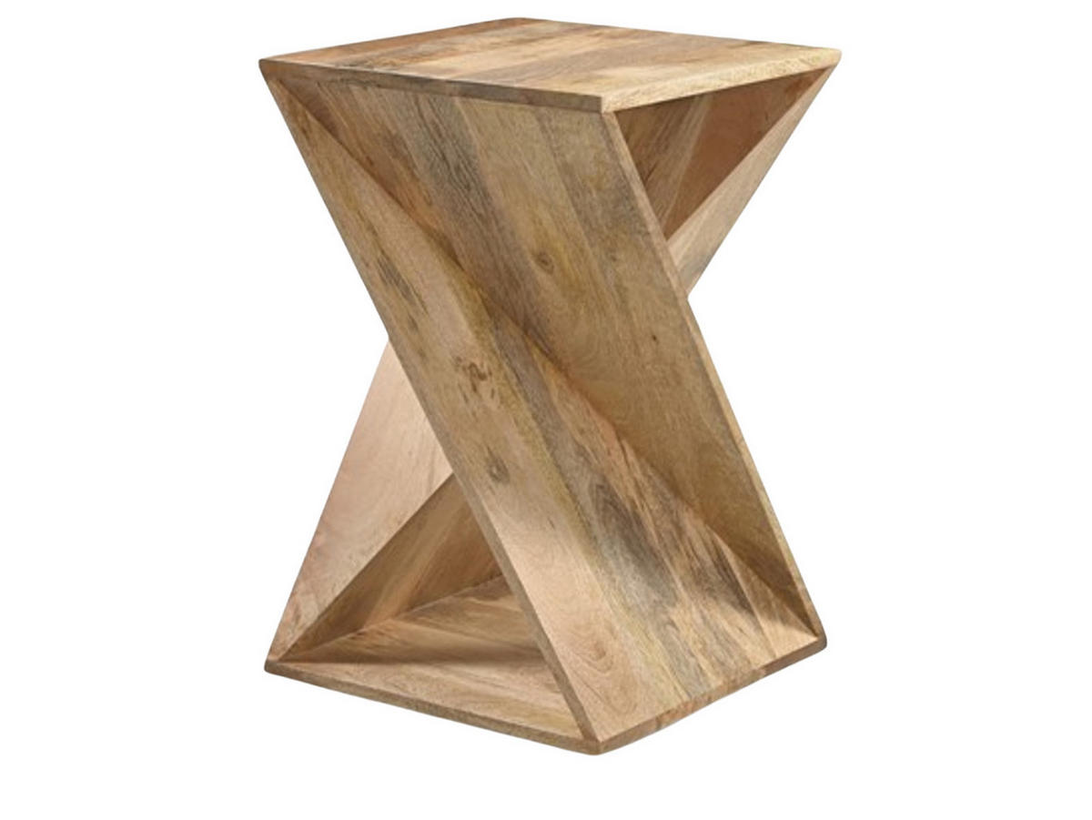 BEISTELLTISCH I/ir Mangoholz Durchmesser 40 cm Natur - Naturfarben, Holz (40/40/60cm) - Villa Möbel