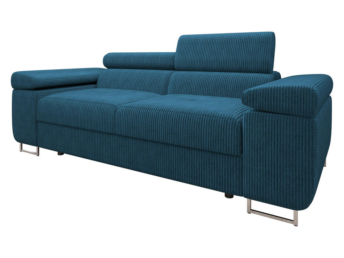 SOFA Torezio 2 Cord - Blau, Holz/Textil (198/90/102cm) - MIRJAN24