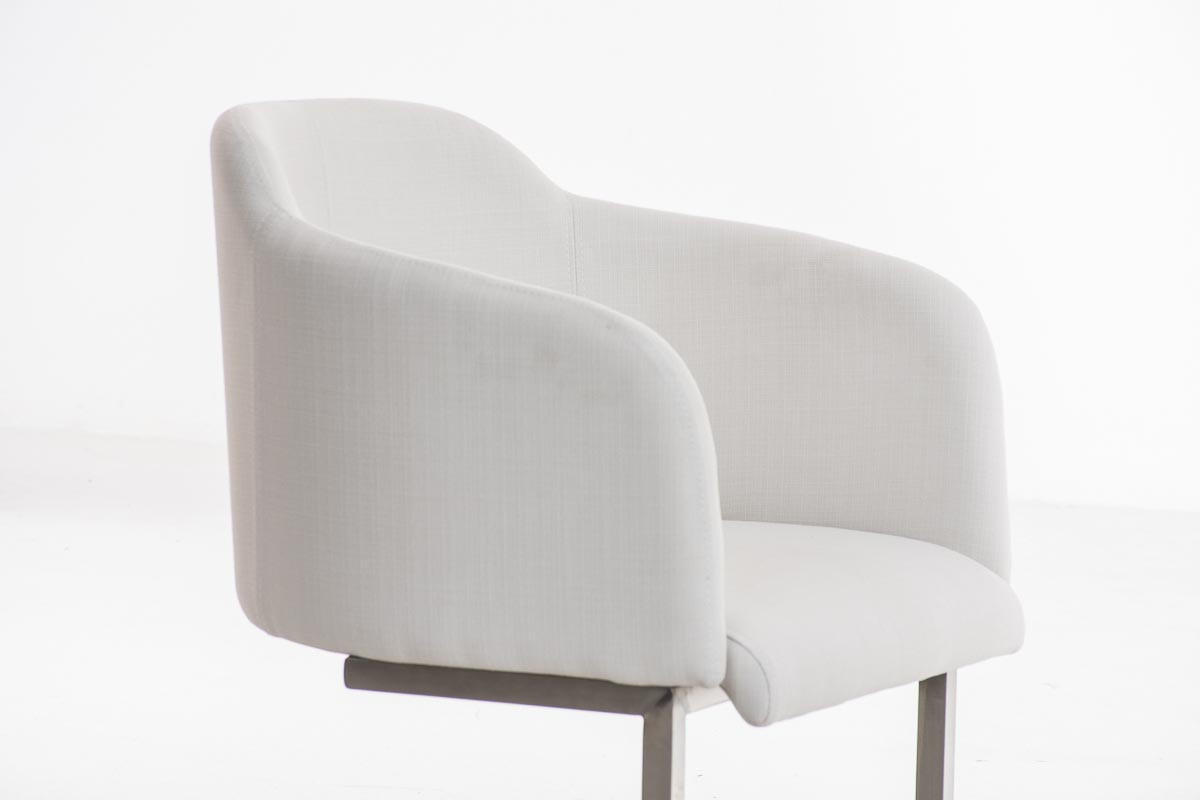 SCHWINGSTUHL Stoff Weiß - Weiß, Textil/Metall (62/80/46cm) - CLP