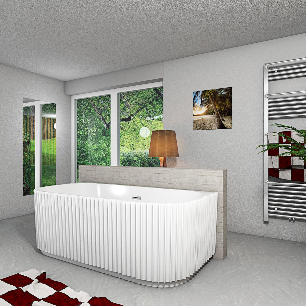 FREISTEHENDE Badewanne Wanne F07 170x80cm ohne Armatur - Weiß, Glas/Kunststoff (80/58/170cm) - AcquaVapore by Sandra Jentho