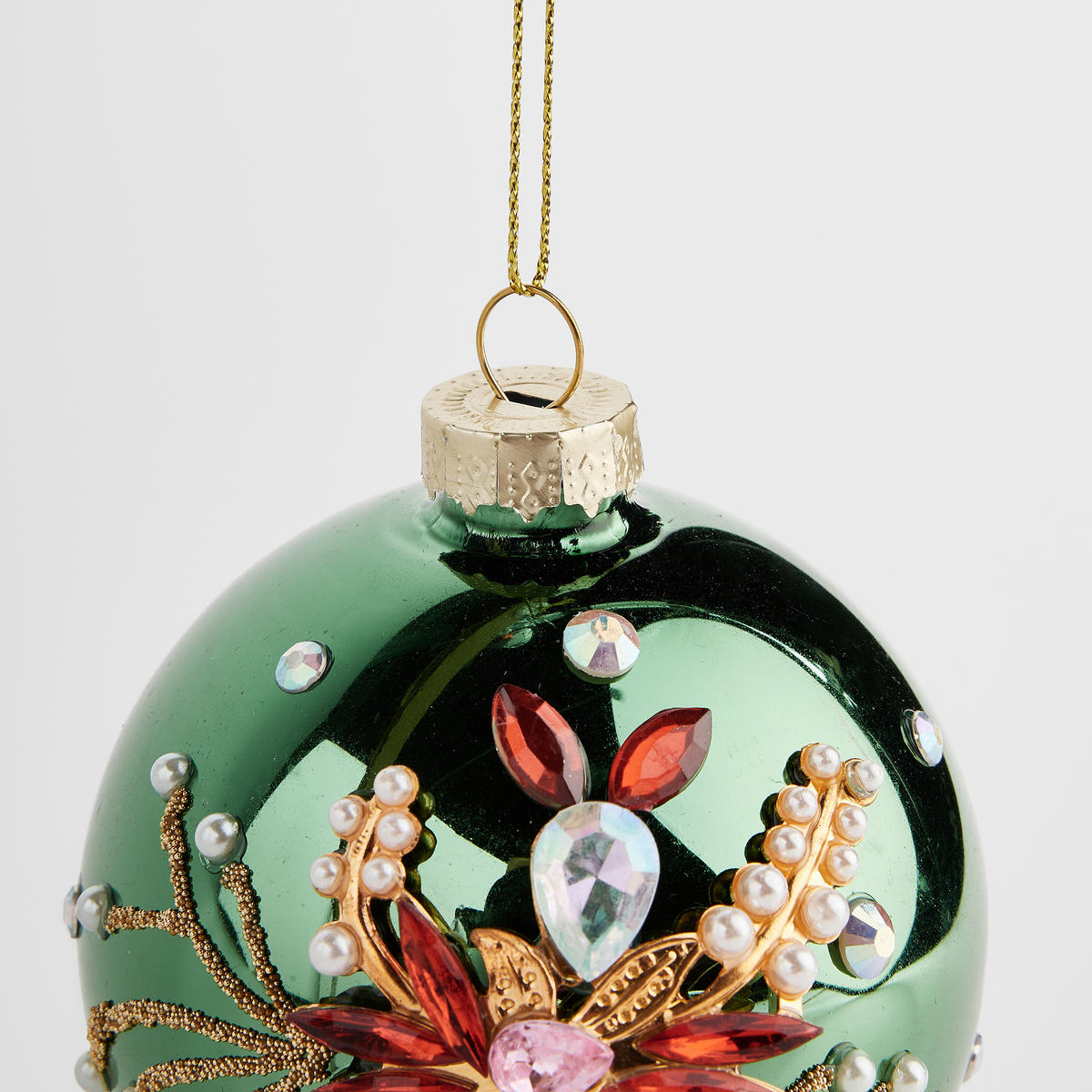 WEIHNACHTSKUGEL Glas CRISTINO, Ø80 mm, Grün, Christbaumkugeln, Weihnachtsdeko Xmas, Christmas Deko - Grün, Glas (8/8/8cm) - home&you
