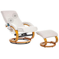 MASSAGESTUHL mit Fußstütze Stoff Hellbeige Hero - Beige, Textil (51/102/80cm) - Beliani