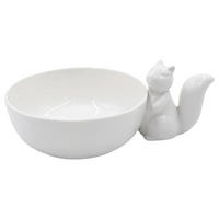 SERVIERSCHALE Eichhörnchen "Ciotola Scoiattolo" Fattoria 16,5 x 9 cm - Weiß, Keramik (16.5/9/16.5cm)
