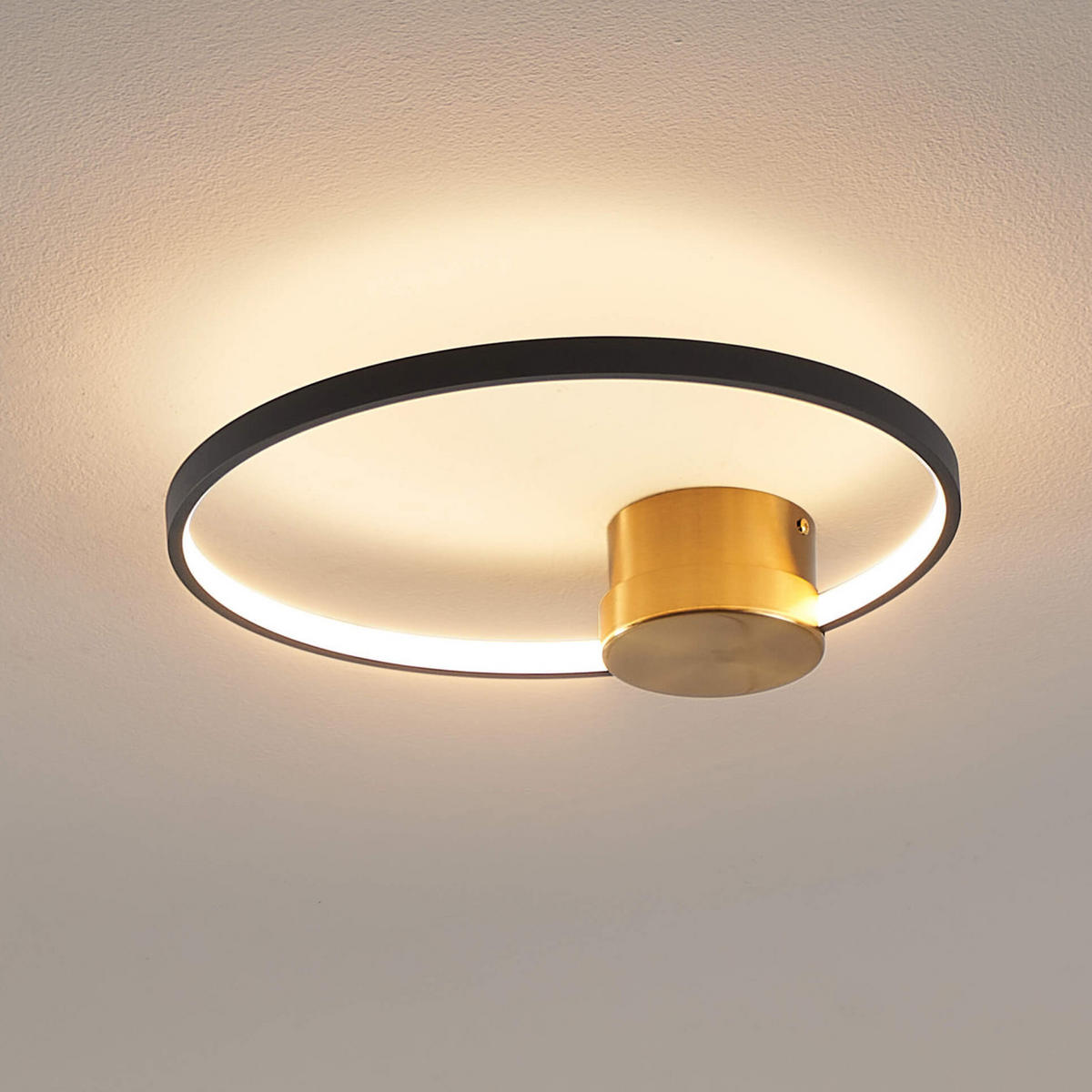 WANDLEUCHTE Alisa, Schwarz und gold, 44cm - Goldfarben, Metall (44/6/44cm) - KOSILUM
