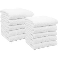 HANDTÜCHER, 10er-Set, 50x100 cm, 100% Baumwolle, Weiß - Weiß, Textil (50/100cm) - Zollner
