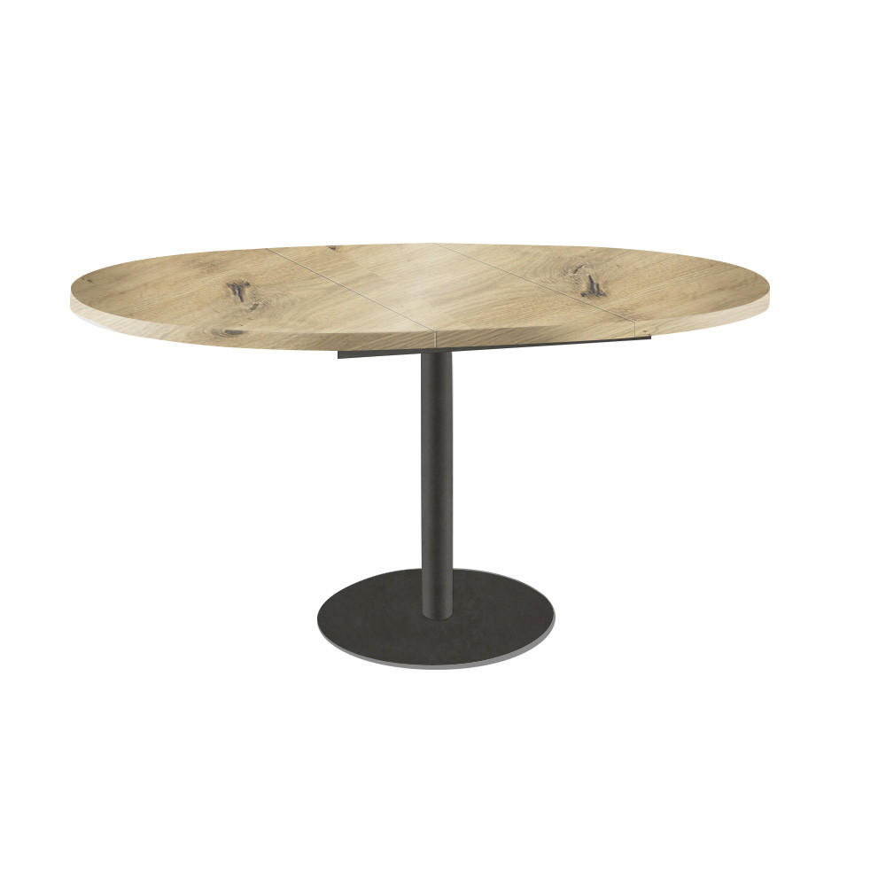 ESSTISCH Borte Eiche Artisan / Graphit 100/138 / 100 / 76cm - Graphitfarben/Eiche Artisan, Holz/Holzwerkstoff (100/100/76cm) - Feldmann-Wohnen