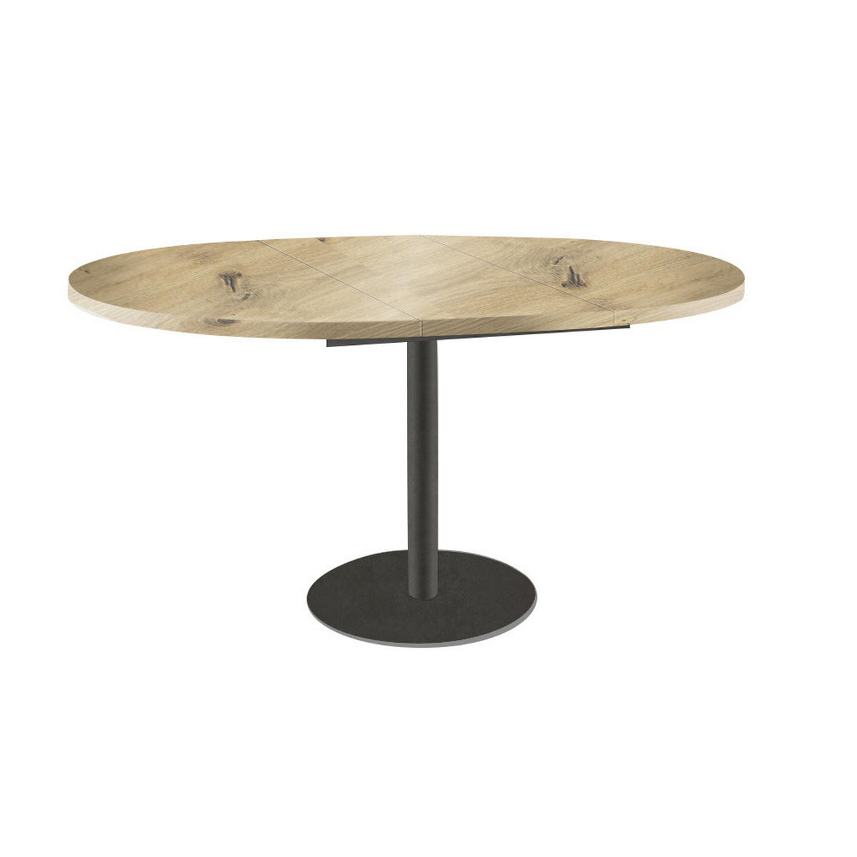 ESSTISCH Borte Eiche Artisan / Graphit 100/138 / 100 / 76cm - Graphitfarben/Eiche Artisan, Holz/Holzwerkstoff (100/100/76cm) - Feldmann-Wohnen