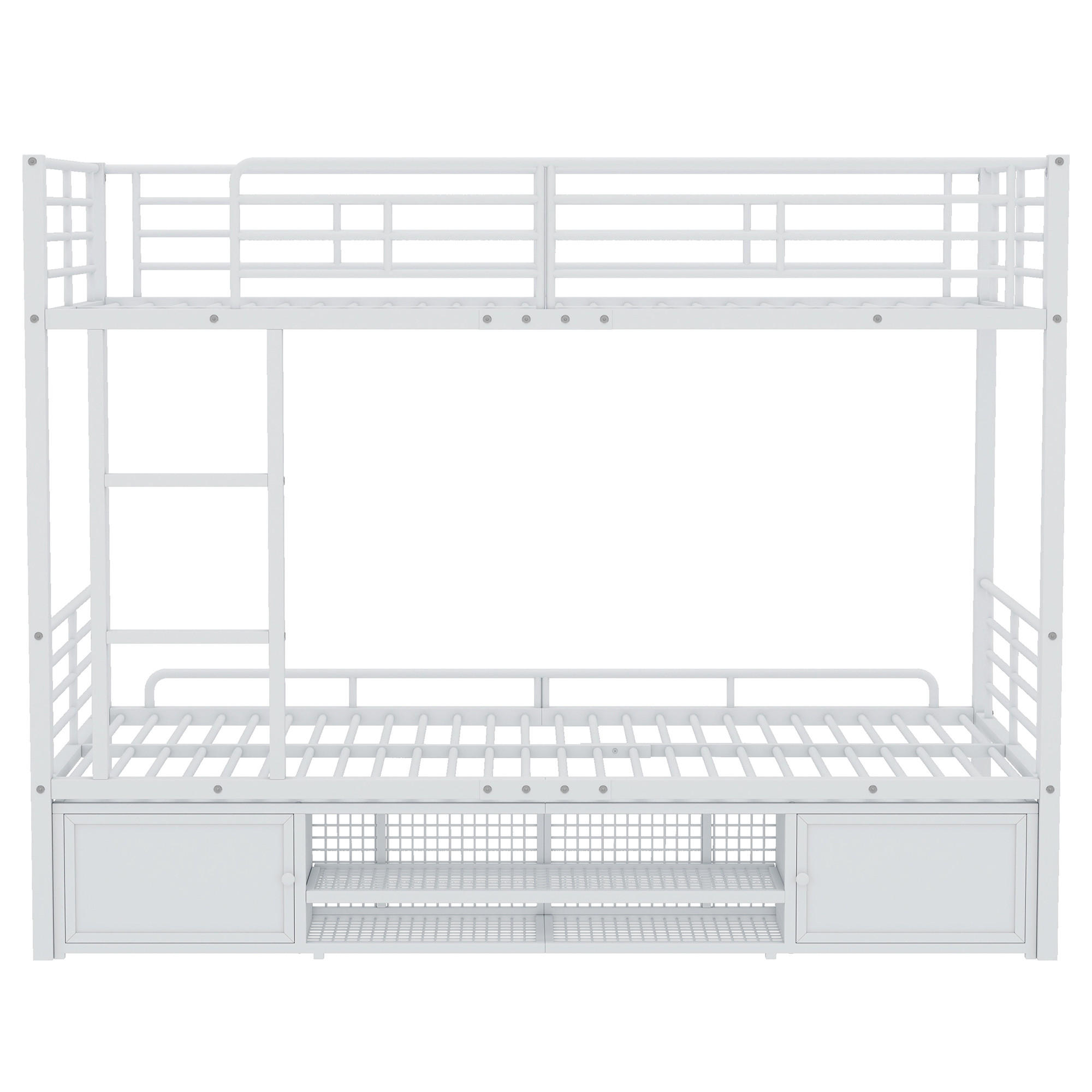 ETAGENBETT Eisen 90/200 cm Weiß - Weiß, Metall - Raumix