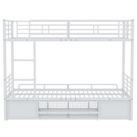 ETAGENBETT Eisen 90/200 cm Weiß - Weiß, Metall - Raumix