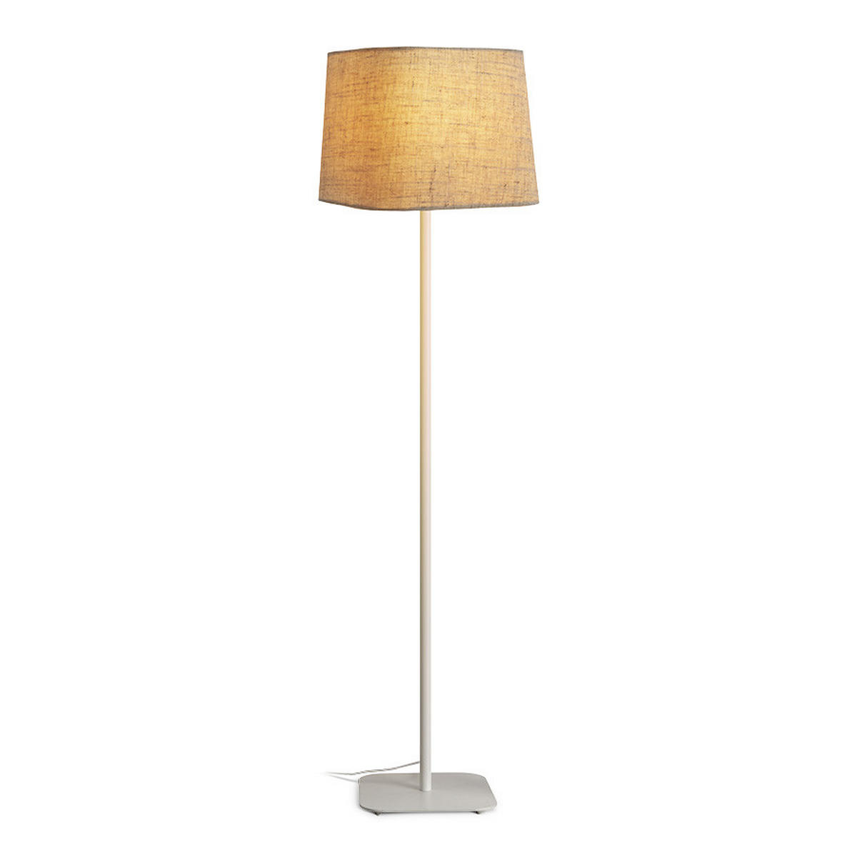 STEHLEUCHTE PERTH beige/weiß 15 W - Weiß, Metall (37/37/155cm) - Rendl