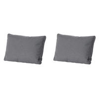 RÜCKENKISSEN Manchester 43/73 cm 2er-Set - Anthrazit, Textil (73/8/43cm) - Madison