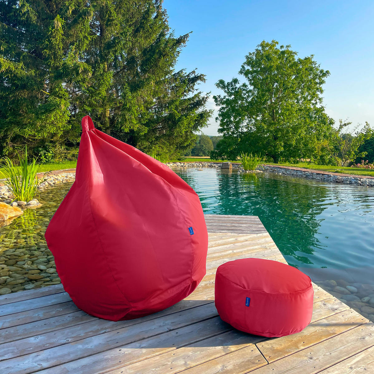 SITZSACK MIT INNENSACK Classico L pink, indoor & outdoor - Pink, Kunststoff/Textil (90/90/90cm) - Bruni