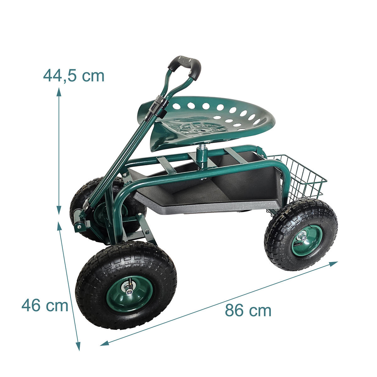 GARTENSITZ - Multicolor, Kunststoff/Metall (46/44.5/86cm) - Relaxdays