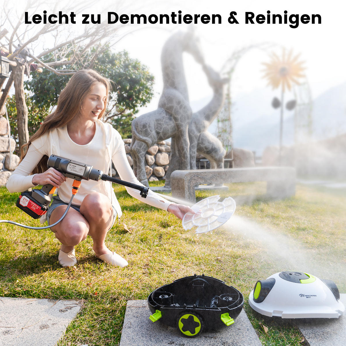 POOLROBOTER Y10 - Weiß, Kunststoff (33/18.7/39.4cm) - EVERCROSS BOT