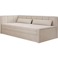SCHLAFSOFA FULGEO mit Schlaffunktion & Bettkasten – Modernes 3-Sitzer Sofa, Liegefläche 200 x 150 cm - Beige, Kunststoff (214/82/77cm) - Wohnideebilder