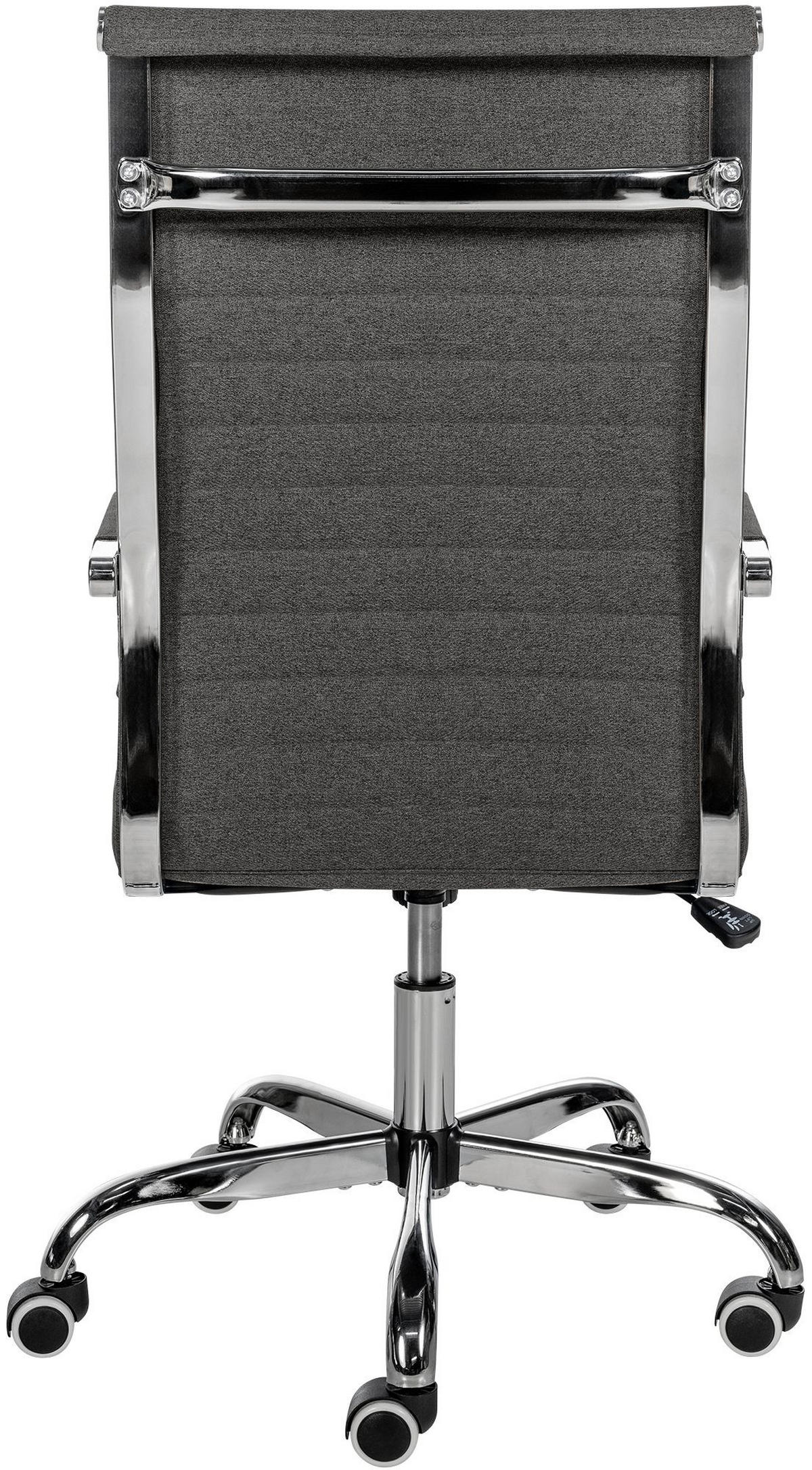 DREHSTUHL Stoff dunkelgrau - Dunkelgrau, Textil/Metall (51/98/63cm) - CLP