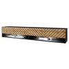 TV-LOWBOARD A180 MDF mit RGB LED Beleuchtung - Eiche Wotan/Alufarben, Holzwerkstoff/Kunststoff (180/30/33cm) - MIRJAN24
