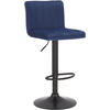 BARHOCKER Samt blau - Blau/Schwarz, Textil/Metall (41/87/49cm) - CLP