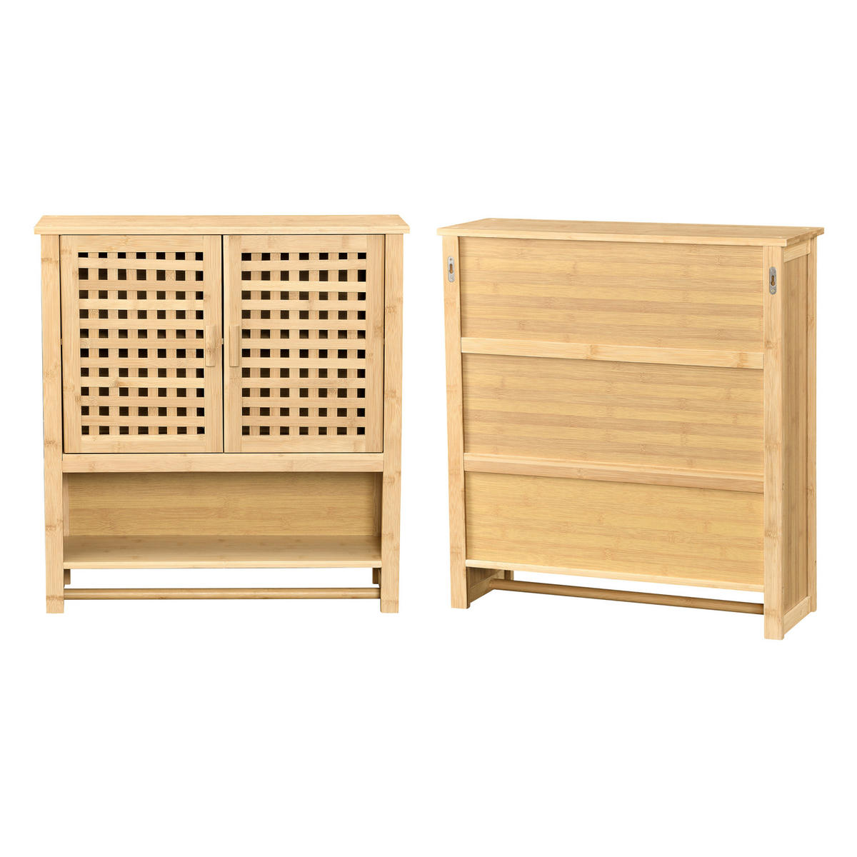 HÄNGESCHRANK Borlänge - Naturfarben, Holz (62/66/20cm) - [en.casa]