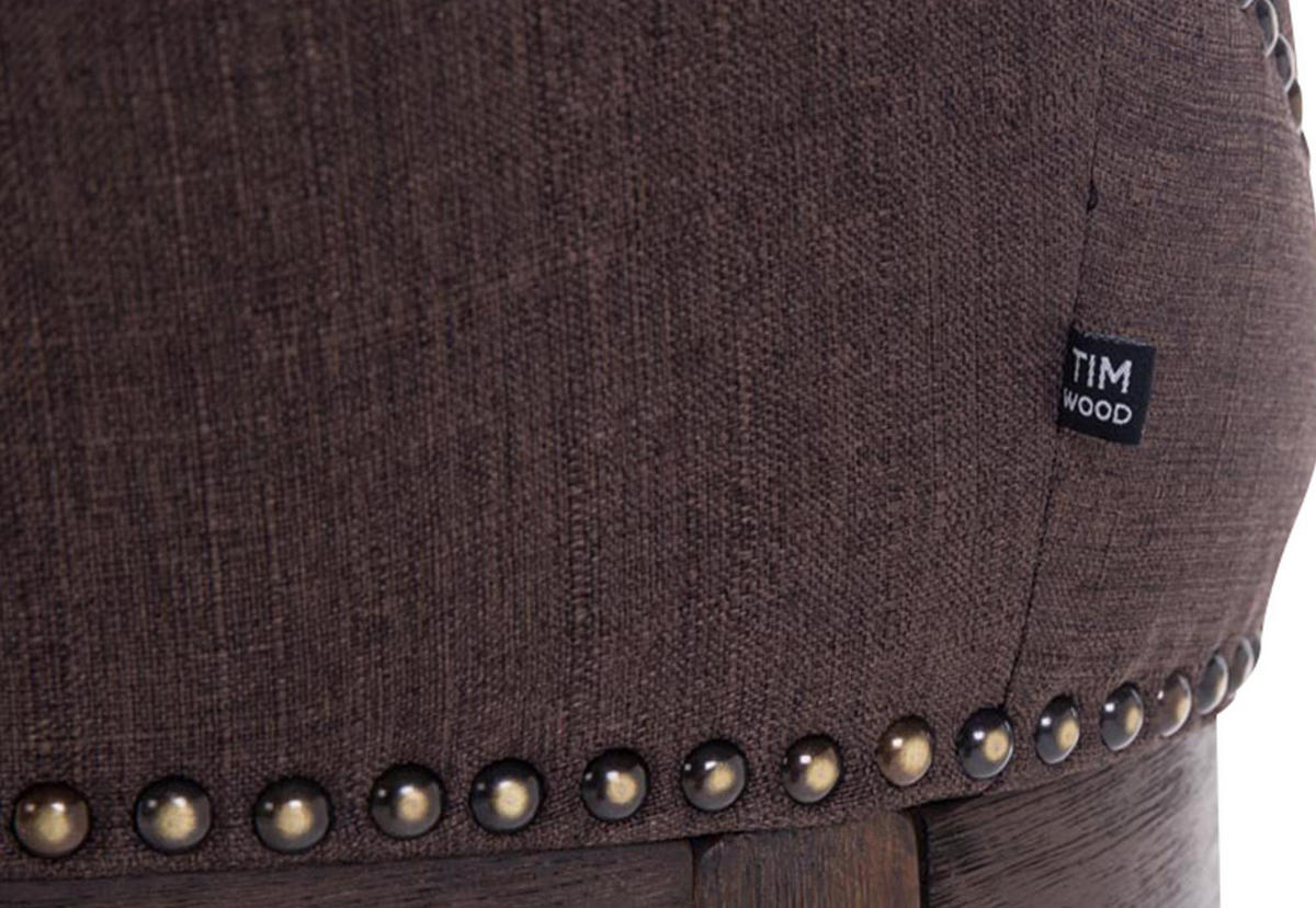 BARHOCKER Stoff braun - Braun, Holz/Textil (55/109/57cm) - CLP