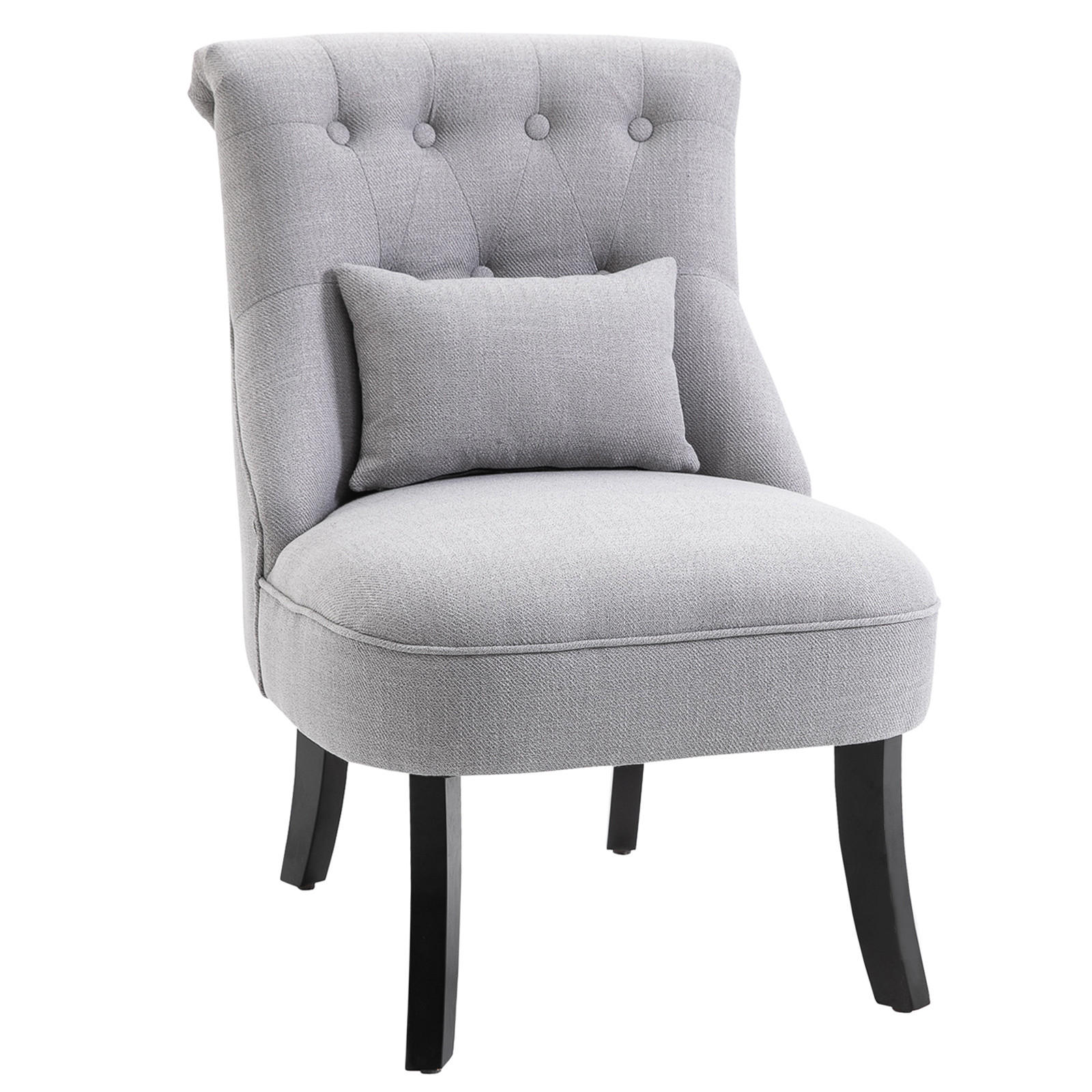 RELAXSESSEL, Sessel, Erhöhte Füße, Grau - Grau, Textil (69/77/52.5cm) - HOMCOM