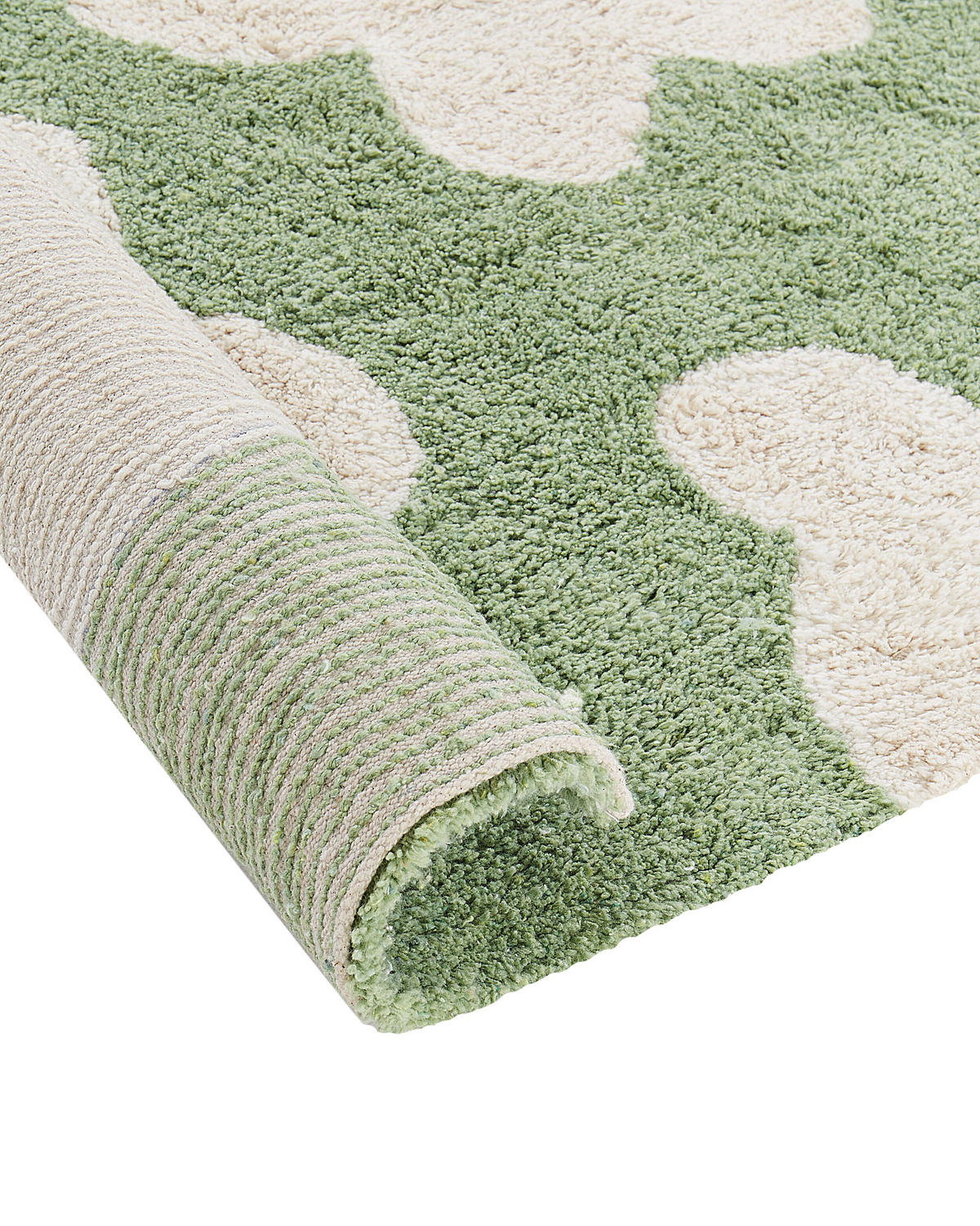 KINDERTEPPICH Mokhva 200/140 cm - Weiß/Grün, Textil (140/200cm) - Beliani