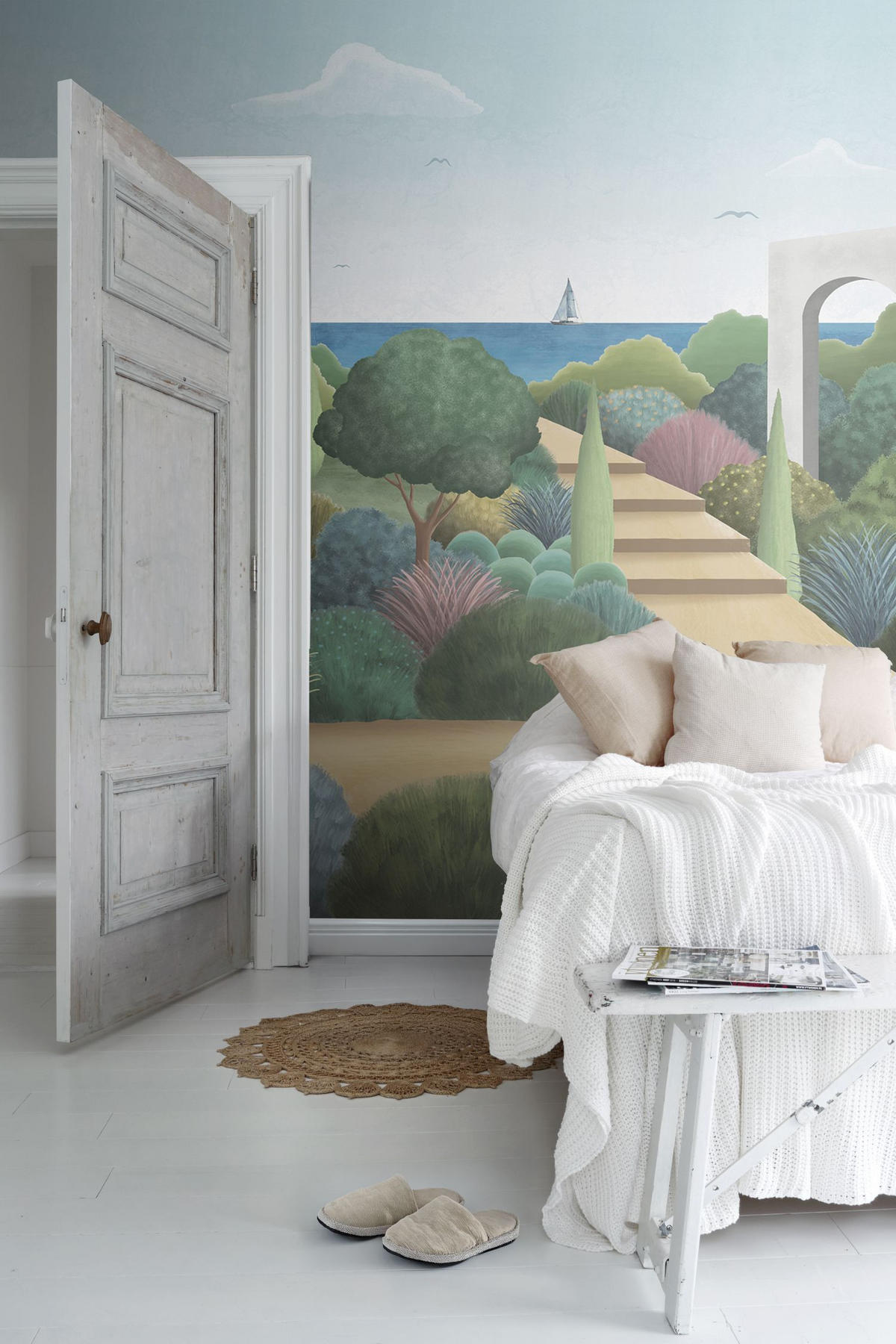 FOTOTAPETE Landschaft 318 x 280 cm - Grün, Papier (318/280cm) - Sanders & Sanders